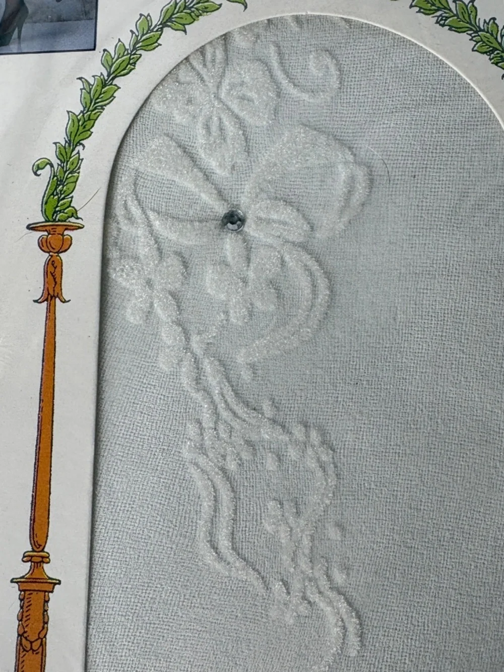 Vtg Javel White Pantyhose ONE SIZE 5-5' 9 100- 165 lbs Floral/Rhinestone 3810-1